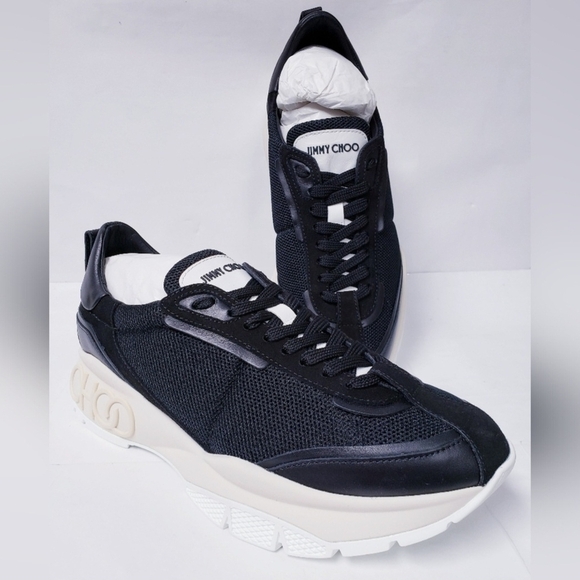 Jimmy Choo Men's Black Raine Sneakers EU 43 US Mens 10-10.5 (NIB) - Picture 3 of 12